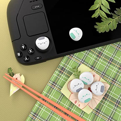 PlayVital Thumb Grip Caps for Steam Deck LCD, Silicone Thumbsticks Grips Joystick Caps for Steam Deck OLED - Onigiri - color: Onigiri