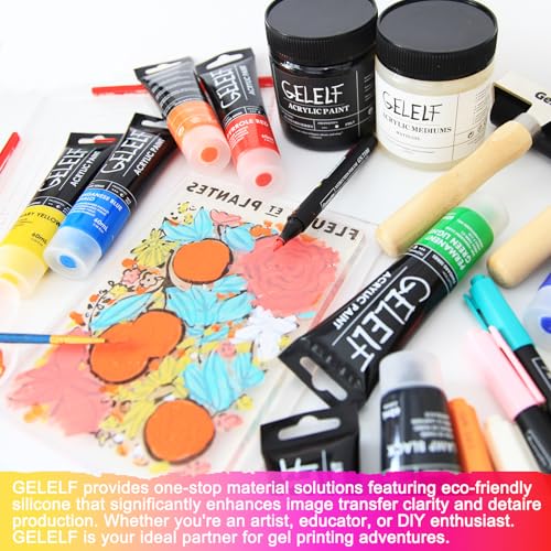 Acrylic Matte Medium, Transparent Acrylic Paint, Professional Matte Gel Medium for Gel Plate Printing Art, 280mL, 9.5-oz - color: Clear