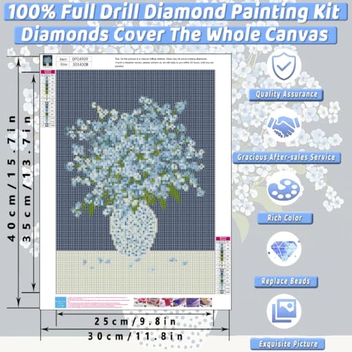 Flower Diamond Art Kits for Adults Cute Diamond Painting Kit for Beginner - color: DP04909