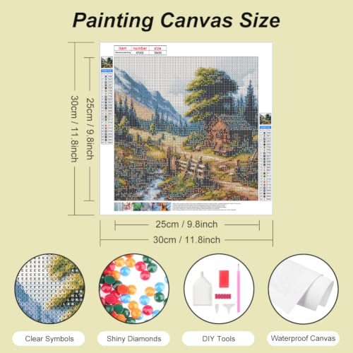 FHBUBPUP Landscape Diamond Art Kits for Adults, Diamond Painting Kits