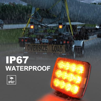 Agrieyes W02 Magnetic Flashing Lights, Wireless Strobe Lights,Amber - color: Amber