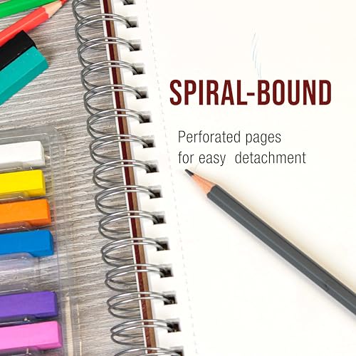 U.S. Art Supply 11"x14" Sketch Book Pad,Spiral Bound 100 Sheets Each,2-Pack - size: 11-x-14-inch