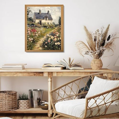 Farmhouse Diamond Art Kits for Adults Round Diamond Painting 12x16 Inch - color: DD151
