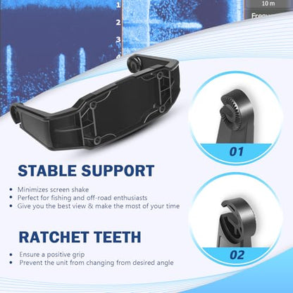 740146-1 Gimbal Bracket Mounting Bracket for Helix-7 Series Fish Finders All Models丨 Comes with Knobs &Mounting Screws丨Solid Hold - style: 740146-1