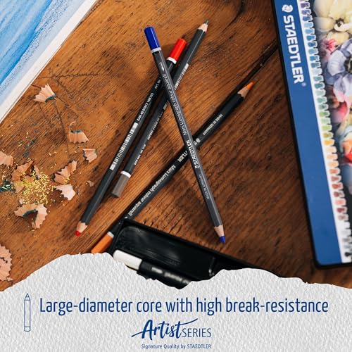 STAEDTLER Mars Lumograph Aquarell Colored Watercolor Pencils, Tin of 24 - style: Tin of 24