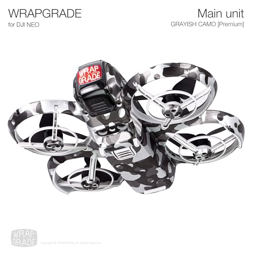 WRAPGRADE Skin Sticker Compatible with DJI NEO Full Wrap (Grayish CAMO) - color: GRAYISH CAMO