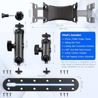 Tablet Truck Holder, Heavy Duty Drill Base Multi-Device Dash Platform Mount