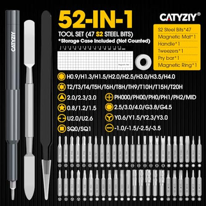 52-in-1 Precision Screwdriver Set, Magnetic Repair Kit for iPhone - size: 52-in-1 S2 Steel