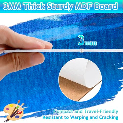 28 Pack Canvas Boards for Painting, White Canvas Panels, Multi Pack
