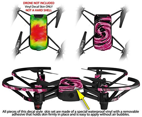 Skin Decal Wrap 2 Pack Compatible with DJI Ryze Tello Tie Dye Drone NOT Included