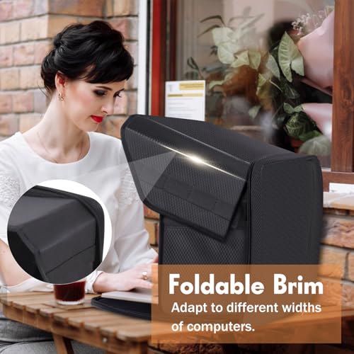 Laptop Sun Shade Laptop Sun Glare Shield Privacy Screen Hood 15-16'' - size: 15-16in