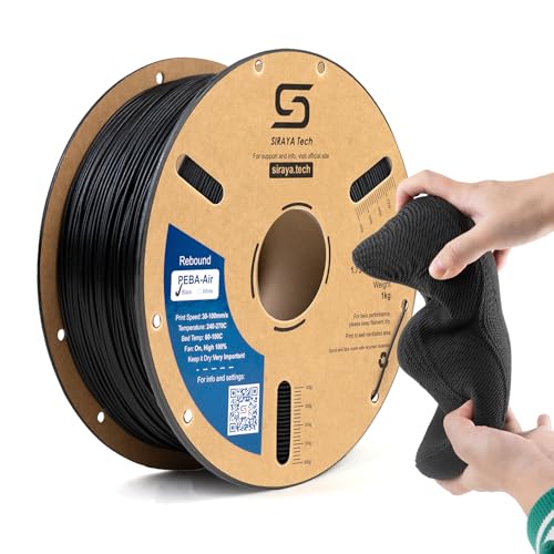 Siraya Tech Rebound PEBA Air - Active Foaming 3D Filament, Black, 800g - color: Peba Air Black