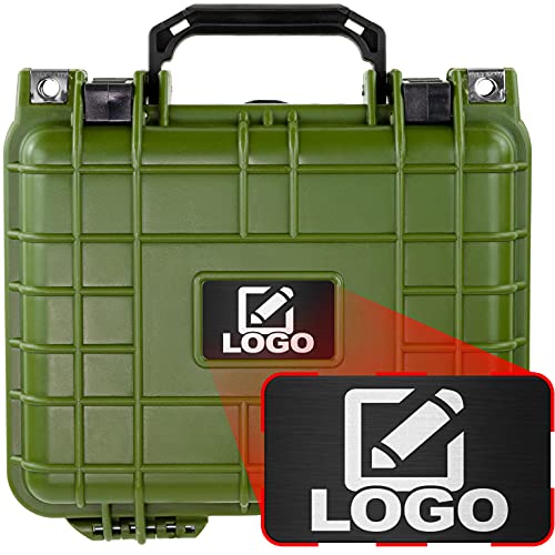 Eylar Small 10.62" Deep Gear, Equipment, Hard Camera Case with Custom Logo Plate, Waterproof with Foam TSA Standards, Lockable for Cameras, Lenses, Drones, Gear (Green) - color: Green