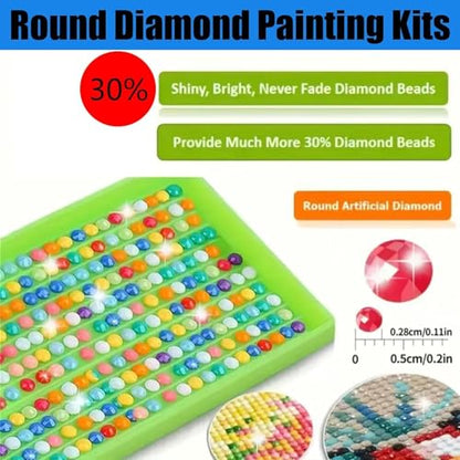 Tiger 5D Diamond Painting Kits for Adults Beginners,Arts Craft for Adults