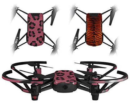 Skin Decal Wrap 2 Pack Compatible with DJI Ryze Tello Leopard Skin Pink Drone NOT Included