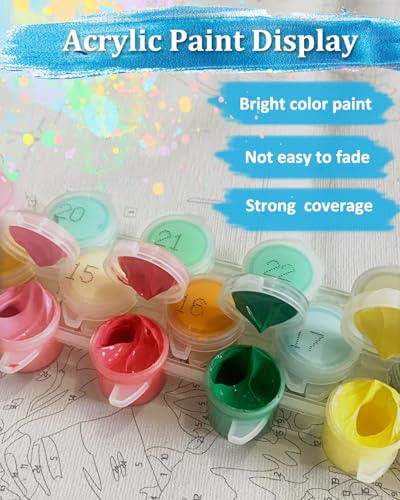 TOCARE Framed Paint by Numbers Kit for Adults Beginner & Kids Ages 8-12, American Football Paint by Number with Frame, Football Sports Paint by Number Kits Canvas Framed (10x10 Inch, Without Easel) - color: TC-F-214