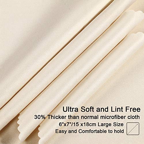 waka 10 Pack Microfiber Cleaning Cloth, 6x7 Lint Free Cloth for Eyeglasses