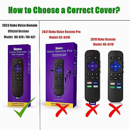 Red Remote Cover for Roku Voice Remote (Official) RCA1R, RC-GZ1 Controller - color: Red