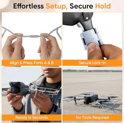 Propeller Guard for DJI Air 3S & Air 3 - Quick-Release Prop Blade Bumper Protector for Safe Indoor & Beginner Flying, Lightweight Crash Protection Shields Blades from Walls & Branches - Beamo