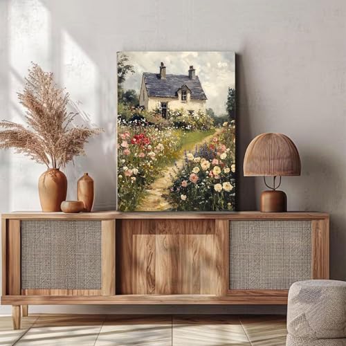 Farmhouse Diamond Art Kits for Adults Round Diamond Painting 12x16 Inch - color: DD151