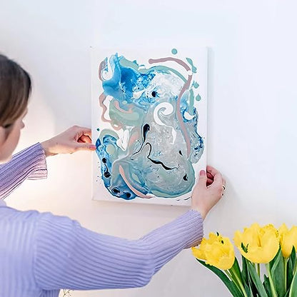 Sculpd Painting Kit, 4 Acrylic Bold Colors, 2 Brushes, 21x31in Canvas - color: Pastel, size: Small