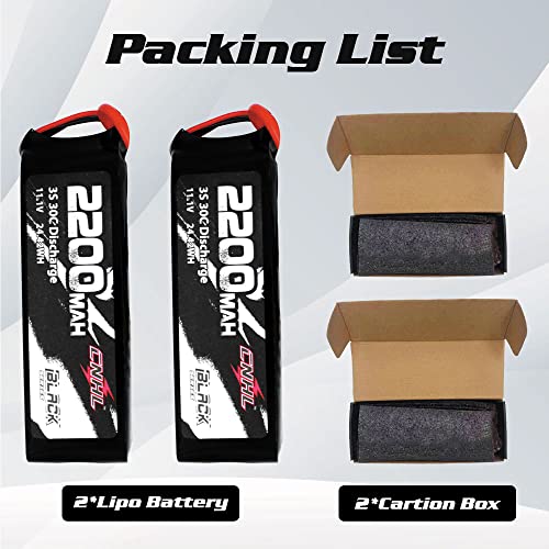 CNHL 2200mAh 3S Lipo Battery 11.1V 30C with XT60 Plug (2 Packs)