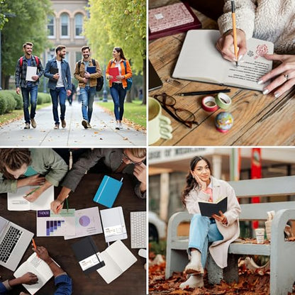 ViVin 6 Pack A5 Hardcover Lined Notebook,192 pg College Ruled 5.5x8.3 - color: Black, size: 6 Pack