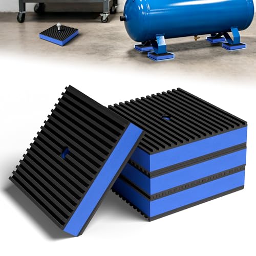 4 Pack 4 x 4 Inch Anti Vibration Pads, Rubber Isolation Pads - color: 4 X 4 - 4 Pcs