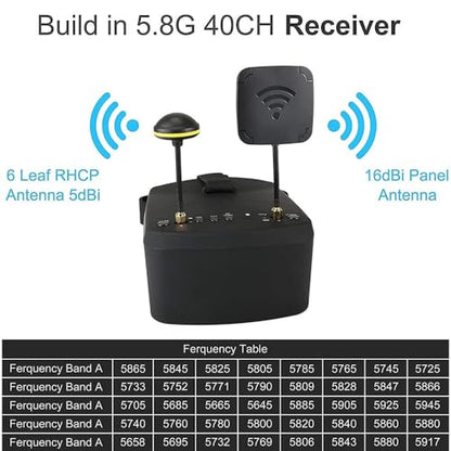 EV800D FPV Goggles with DVR 5.8G 40CH 5 Inch 800x480 Build in Antenna for Analog FPV Camera and Transmitter FPV Drone RC Car