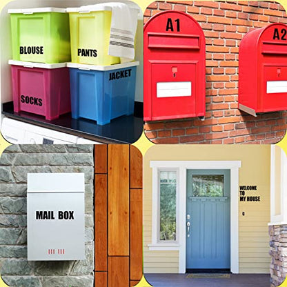 Letter Stickers,Mailbox Numbers,2 Inch Waterproof Vinyl Alphabet - color: Black, size: 2 Inch
