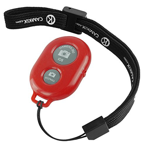 CamKix Camera Shutter Remote Control with Bluetooth Wireless Technology - Create Amazing Photos and Videos Hands-Free - Works with Most Smartphones and Tablets (iOS and Android) - color: Red
