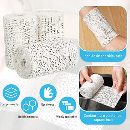 Nuogo 20 Pack Plaster Cloth Gauze Bandage Roll Bulk 5 Yards,4 x 180 Inch