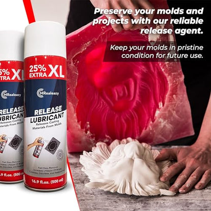 Silicone Mold Release Spray (Silicone-Based) (24x16.9 floz/500ml) - Resin & Epoxy Release Agent for Smooth Mold Removal with Ease, Universal Use on Almost All Molds - size: 24 Pack