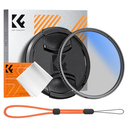 K&F CONCEPT 49mm Circular Polarizer Filter with Lens Cap Cleaning Cloth - size: 49mm