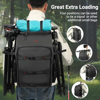 STARTRC VCR Camera Backpack Case Professional 40L Travel Bag Accessories