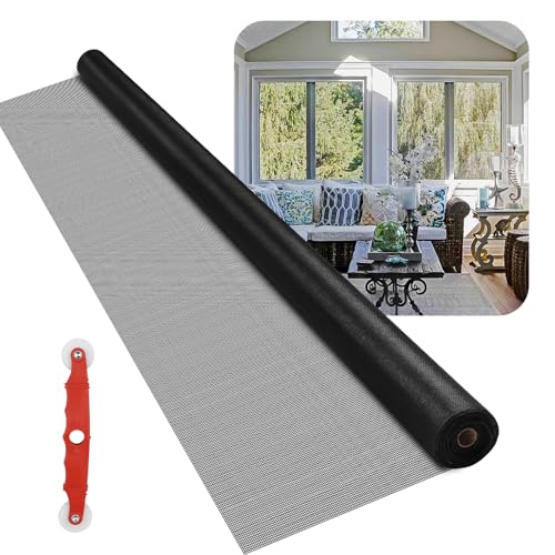 Patio Porch Screen Mesh Roll - 95"x100', Easy-to-Cut Porch Screen Mesh Roll for Patio, Pool, Durable Patio Screen Mesh Replacement - size: 95” x 100’