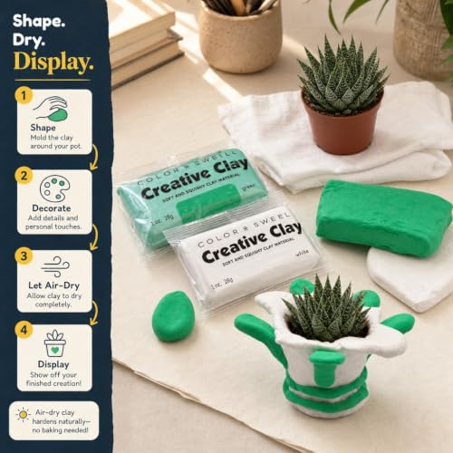 Color Swell Creative Clay Bulk Pack, 80 Packs of 1oz