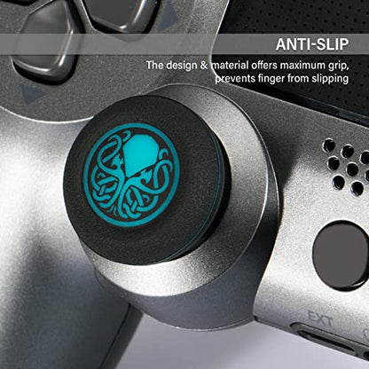 Soft Rubber Silicone Printing Thumb Grip Cover x 4 for PS5, PS4, Xbox Series X/S, Xbox One, Switch PRO Controller(Unspeakable Pack)