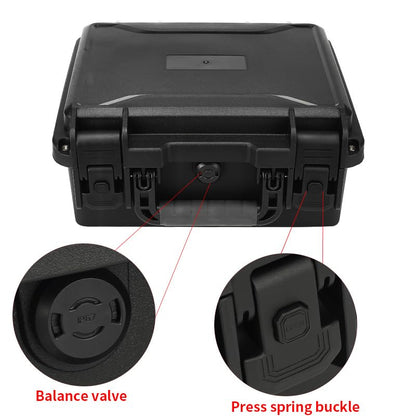 14in Heavy Duty Hard Case with DIY Customizable Foam Insert (13 x 9.8 x 6.3in Interior) - size: 14.3 x 12.2 x 6.9in