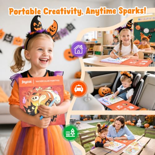JoyCat Paint with Water Coloring Books for Toddlers (Halloween) - style: Halloween