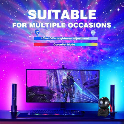 YXQUA Astronaut Galaxy Star Projector for Kids, Black Guitar - color: Black Guitar