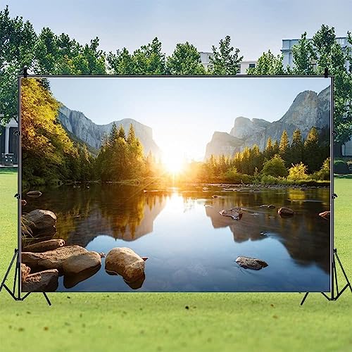 California Yosemite Valley Sunrise Landscape Photography Backdrop 12x8ft - size: 12x8ft
