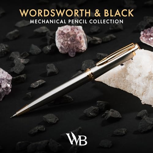 Wordsworth & Black Luxury Metal Mechanical Pencil 0.7mm for Writing, Silver - color: Silver Gold
