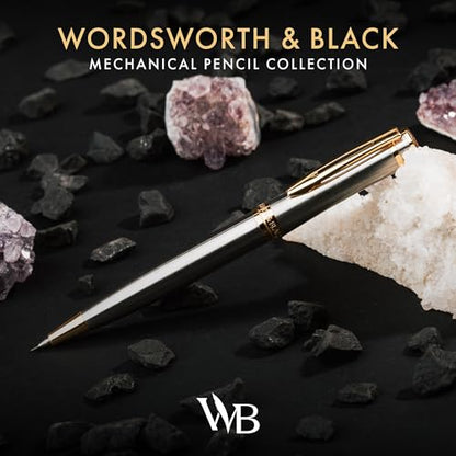 Wordsworth & Black Luxury Metal Mechanical Pencil 0.7mm for Writing, Silver - color: Silver Gold