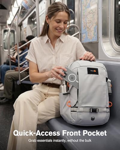Tolaccea 30L Travel Laptop Backpack TSA Carry-On for Business Trips Commute - color: Light Gray