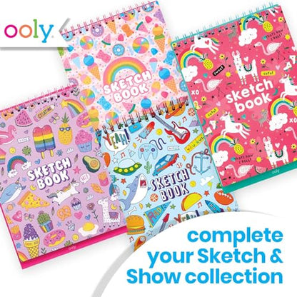 OOLY Sketch and Show Standing Sketchbook, 45 Pages – Sugar Joy - color: Sugar Joy