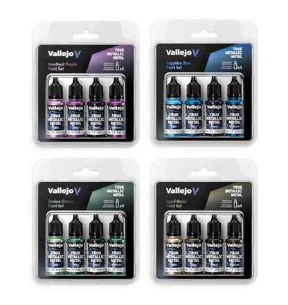 Vallejo - Ancient Copper Set, True Metallic Metal, 4 Bottles x 0.6 fl.oz. - color: Ancient Copper