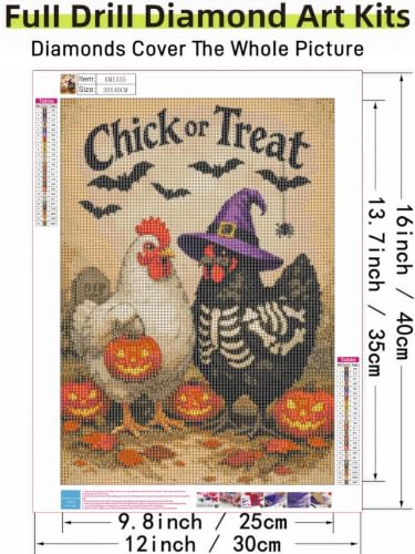Diamond Painting Kit for Adults,Chicken 5D Diamond Art Kits - color: KM1355-1