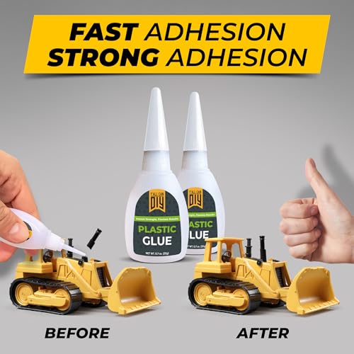 Plastic Glue for Models, Miniatures, Legos, PLA & 3D Printing Repair – Fast Setting Heavy Duty Strong Super Glue for Plastic 20g (4 Pack) - size: 4 Pack