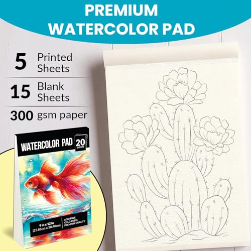 Chalkola 64 Water Color Paint Set for Adults, Kids & Professional Artists - color: 64 Watercolor Set
